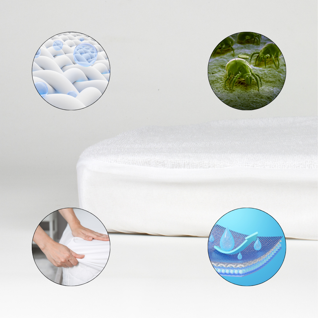 Waterdicht Badstof Split-topper Molton hoeslaken Premium