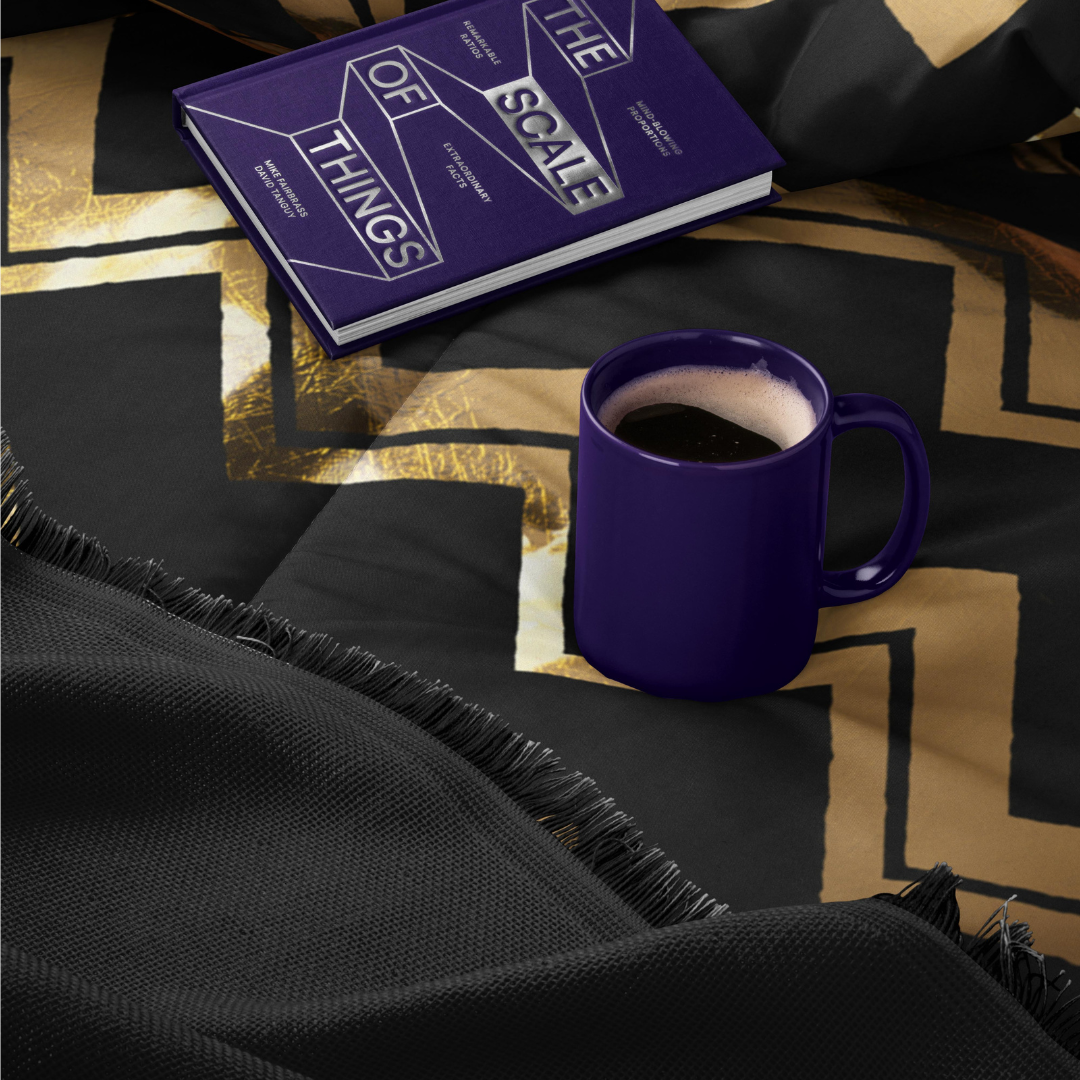 Dekbedovertrek Wave Luxe Gold Black