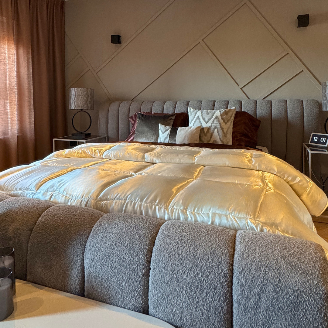 Dekbed Zonder Overtrek Satijn Pearl White