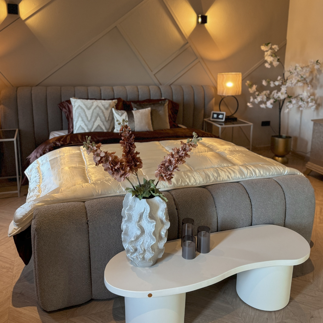 Dekbed Zonder Overtrek Satijn Pearl White