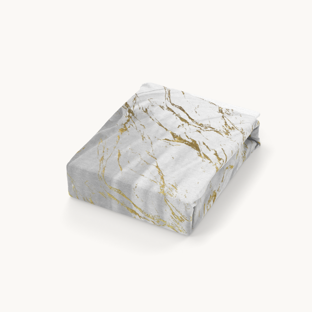 Dekbedovertrek Marble Luxe Gold White