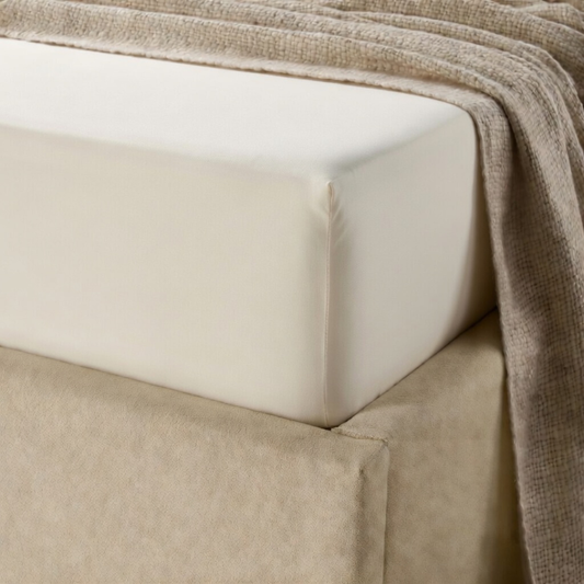 Matras Hoeslaken Premium Katoen Satijn offwhite