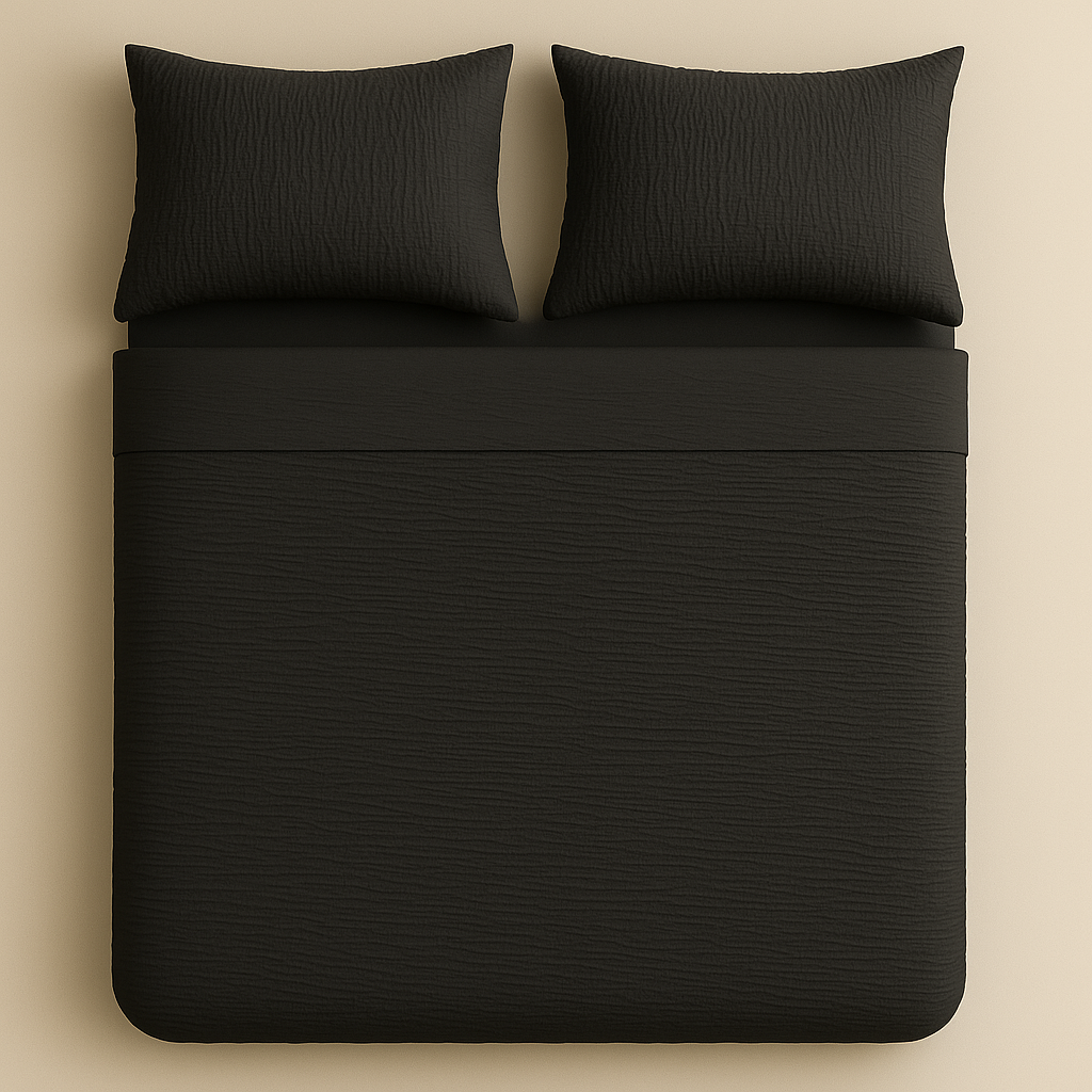 Dekbedovertrek set Micro Mousseline Bruin