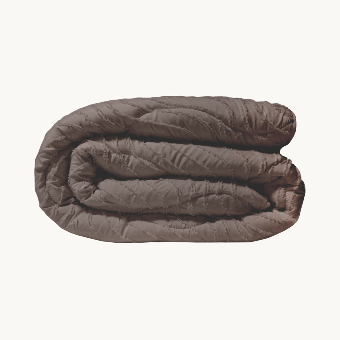 Dekbed Zonder Overtrek Japandi Waves Brown