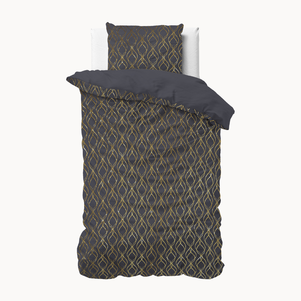 Dekbedovertrek Glam Luxe Gold Black