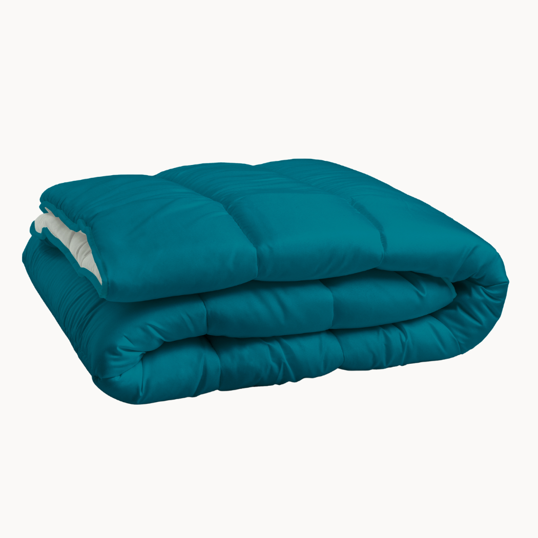 Dekbed zonder Overtrek Mat Satijn™ Grey / Petrol