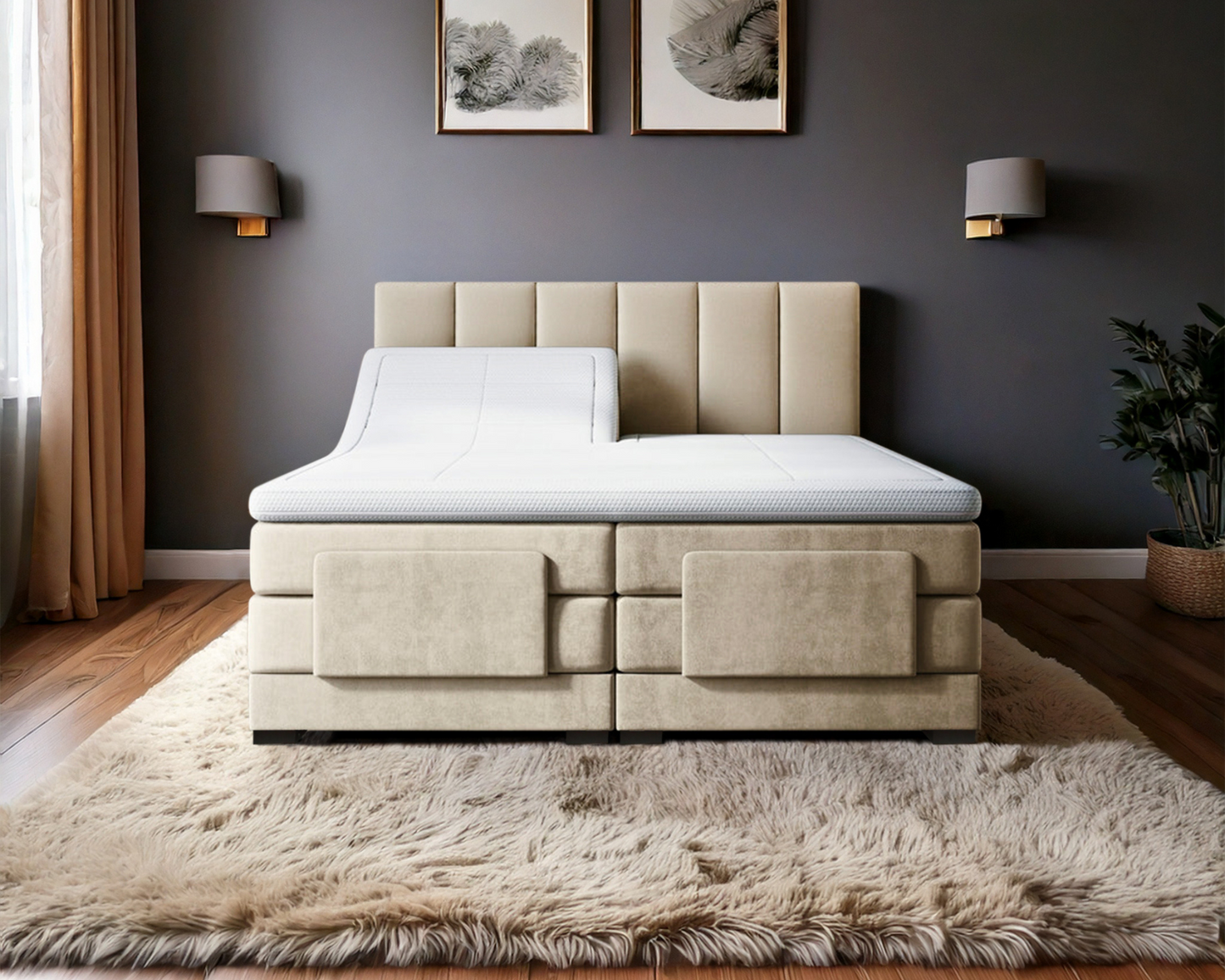 Y-NOT - Elektrische Boxspring - Lumière - Complete set - Nº29 Ivory