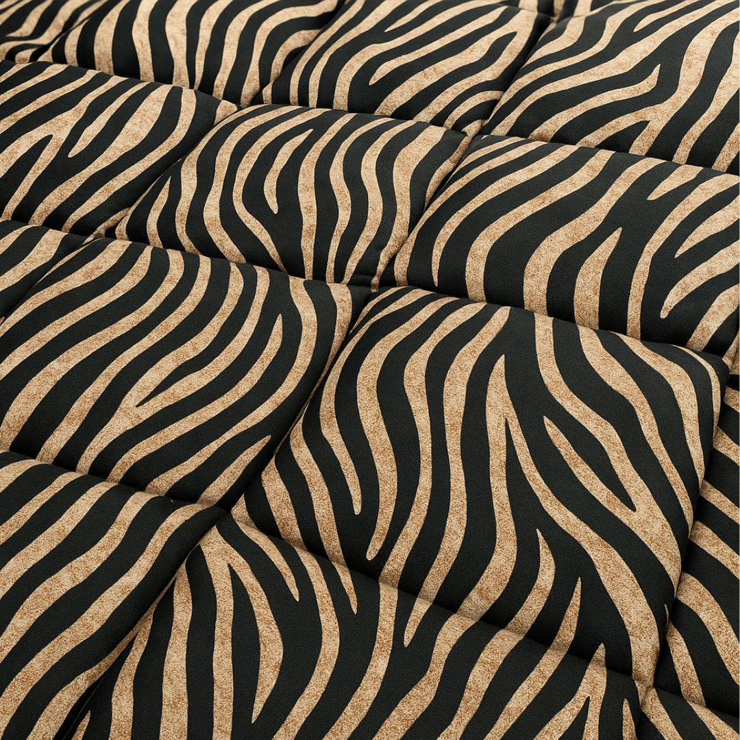 Dekbed Zonder Overtrek Mat Satijn Tiger Black Gold