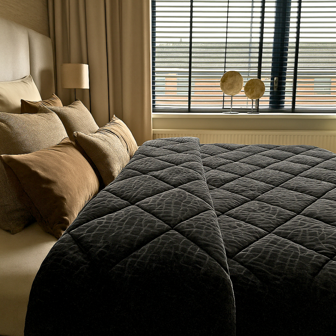 Dekbed Zonder Overtrek Velvet Snake Skin Jet Black