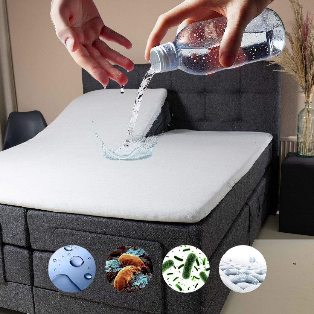 Waterdicht Badstof Split-topper Molton hoeslaken Premium