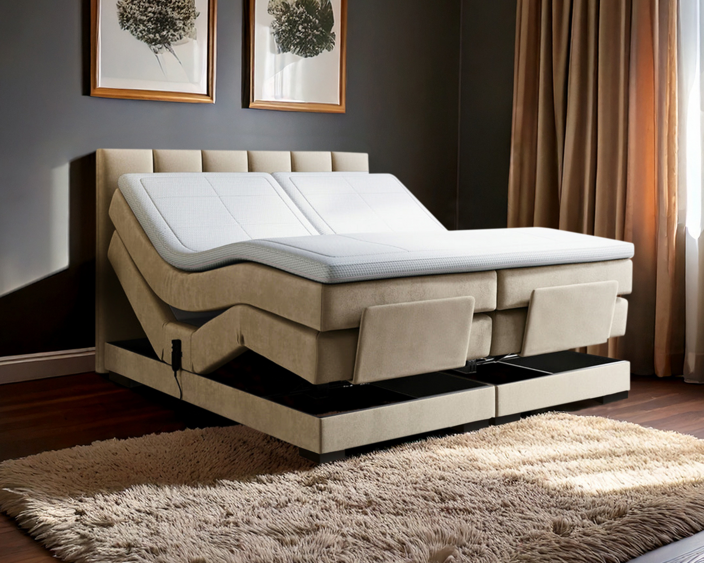 Y-NOT - Elektrische Boxspring - Lumière - Complete set - Nº29 Ivory