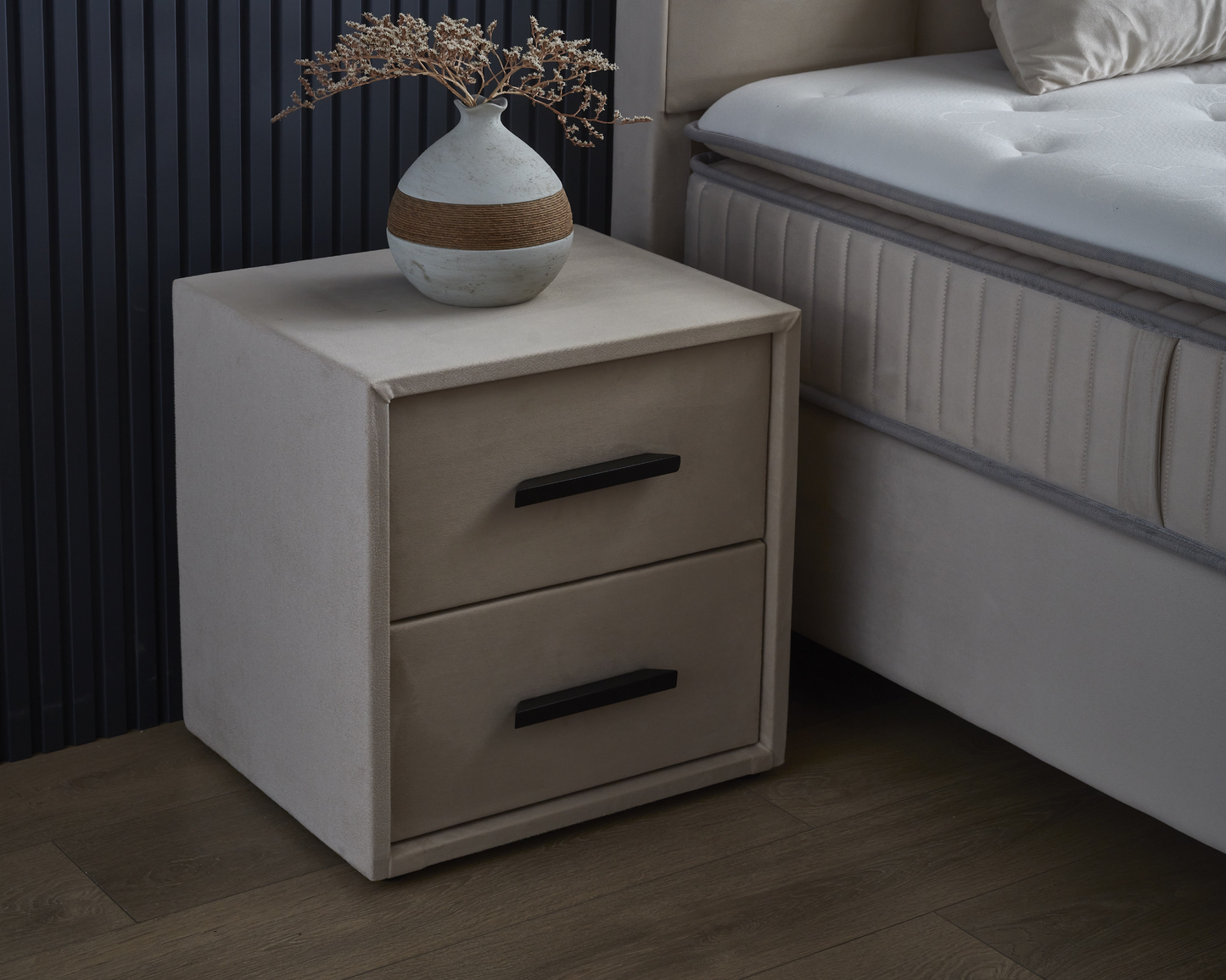 Boxspring met Opbergruimte Birdybedd - Complete set - Nº75 - Cannoli Cream