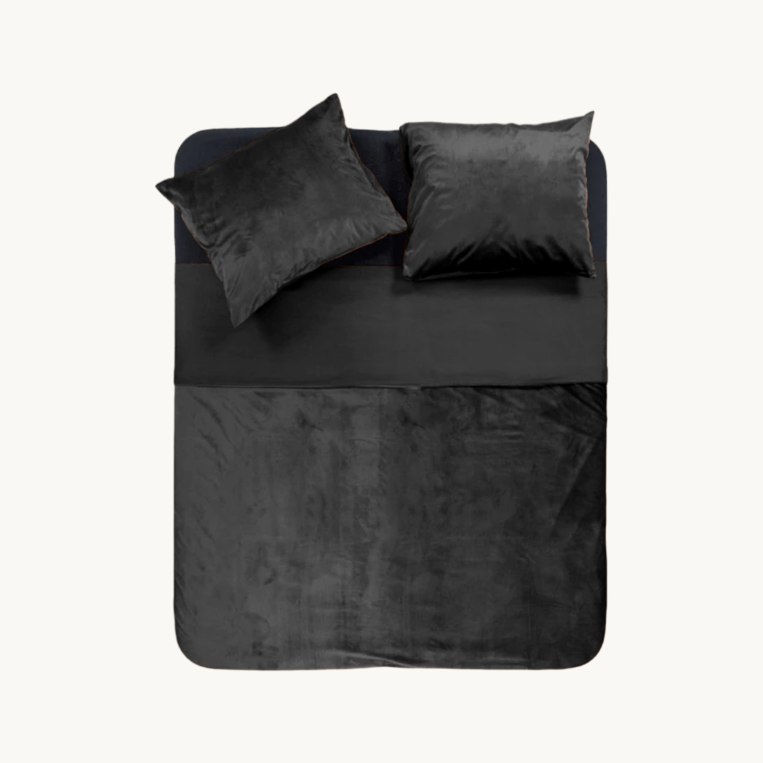 Dekbedovertrek set Velvet Jet Black