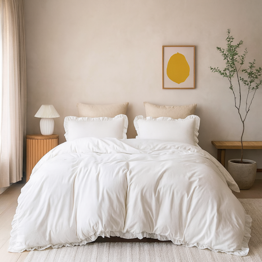 YNOT Dreambed Signature Ruffles White (220 cm lang)