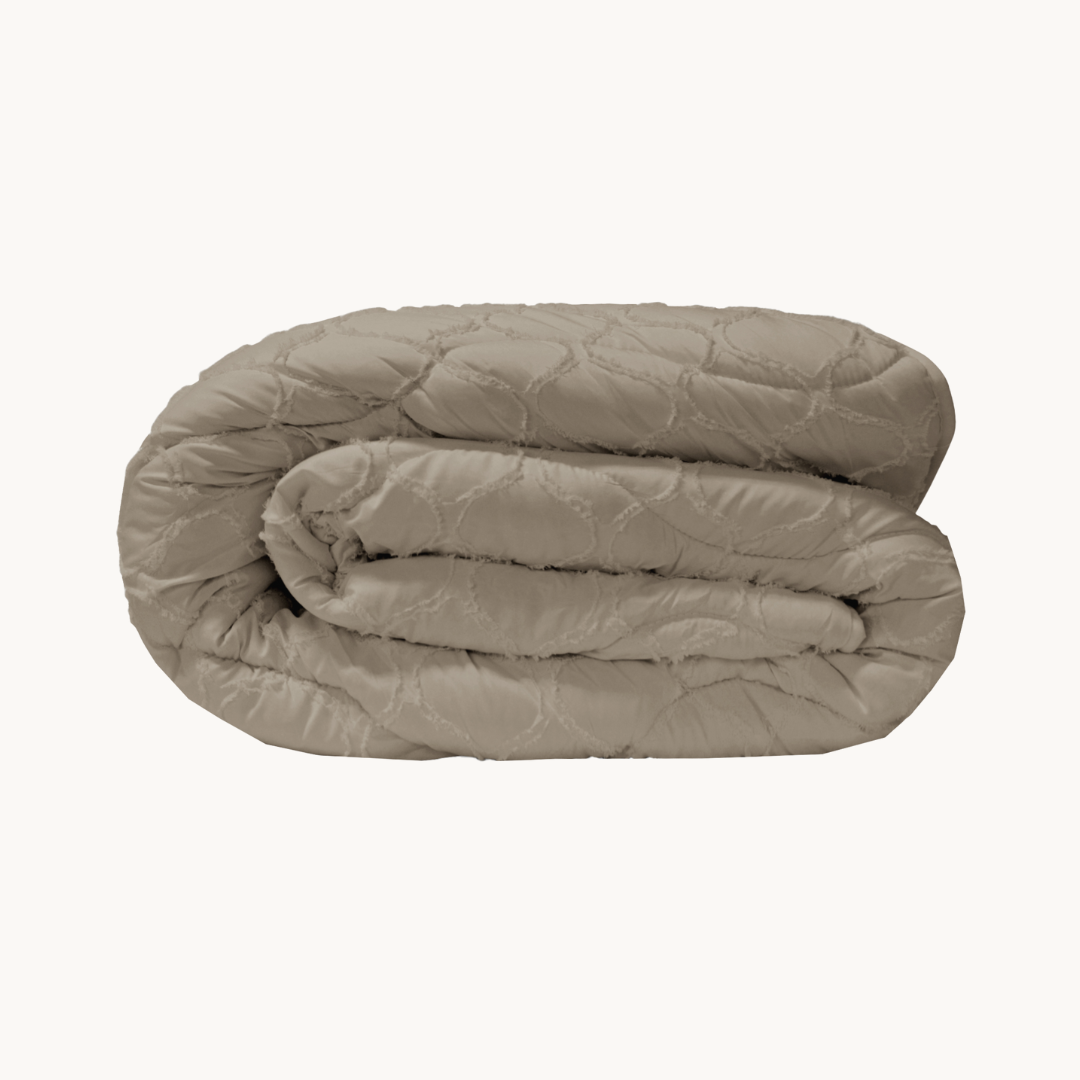 Dekbed Zonder Overtrek Japandi Curve Taupe