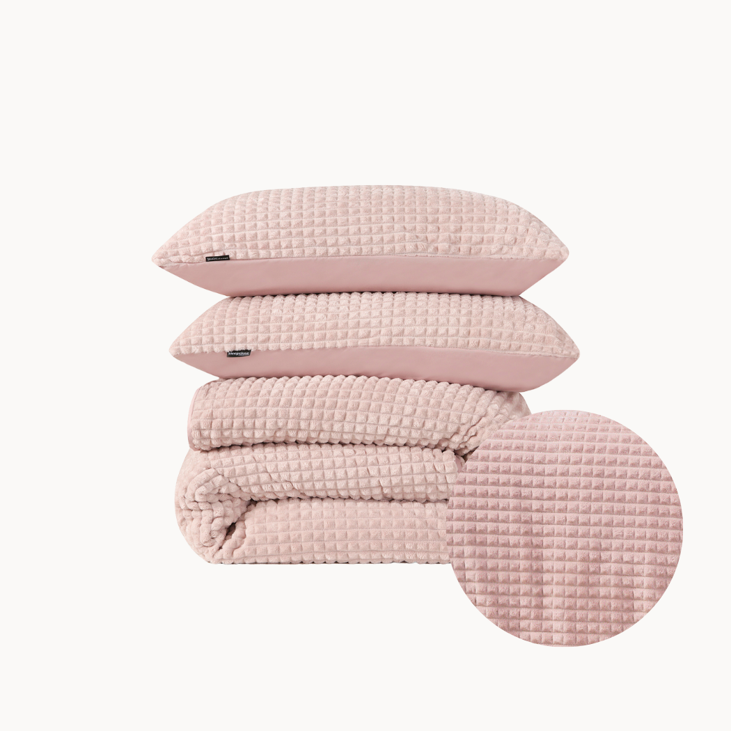Dekbedovertrek Teddy Polar Bear Fur Soft Pink