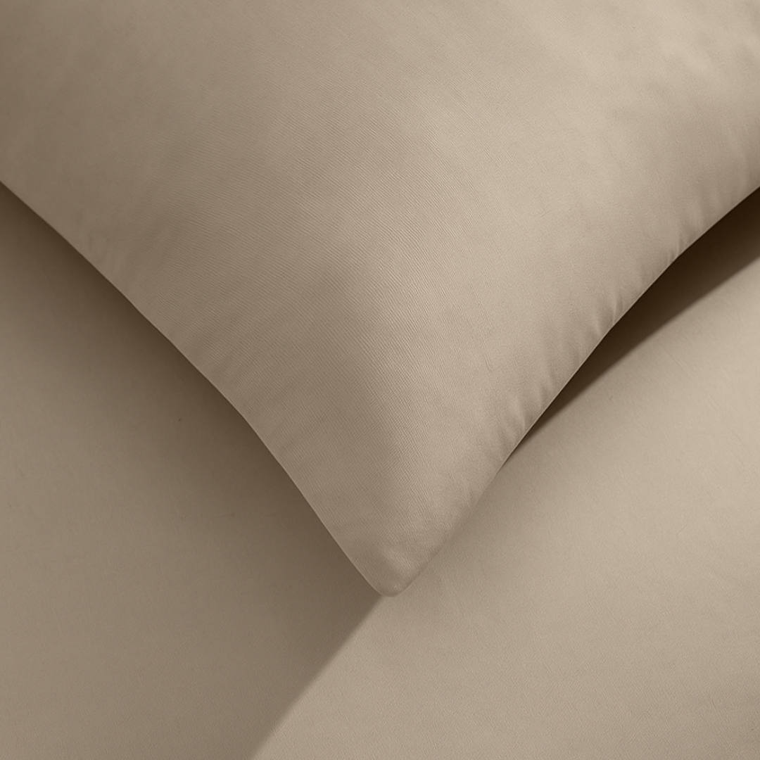 Kussenslopen Percal Katoen Taupe/Grey 60x70 cm 2-pack