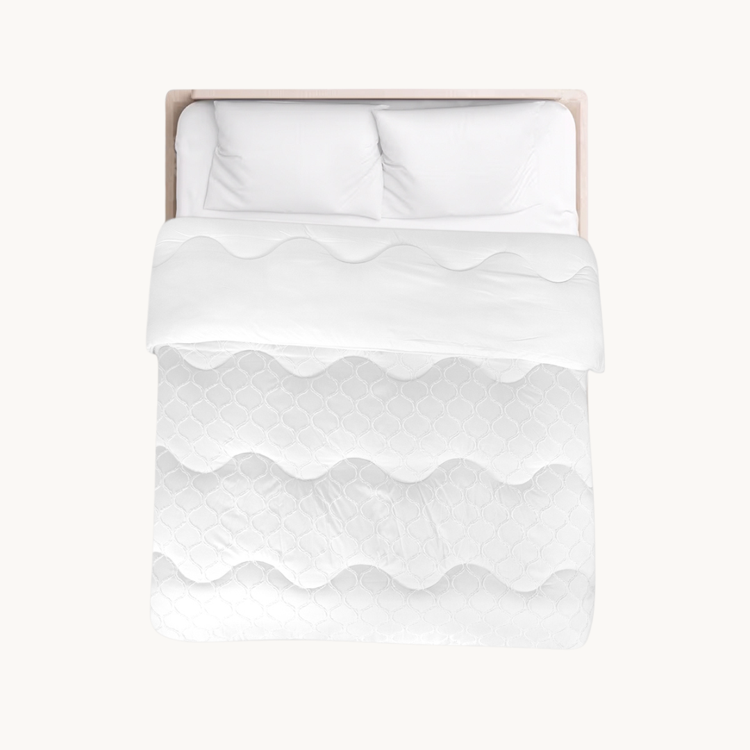 Dekbed Zonder Overtrek Japandi Curve White