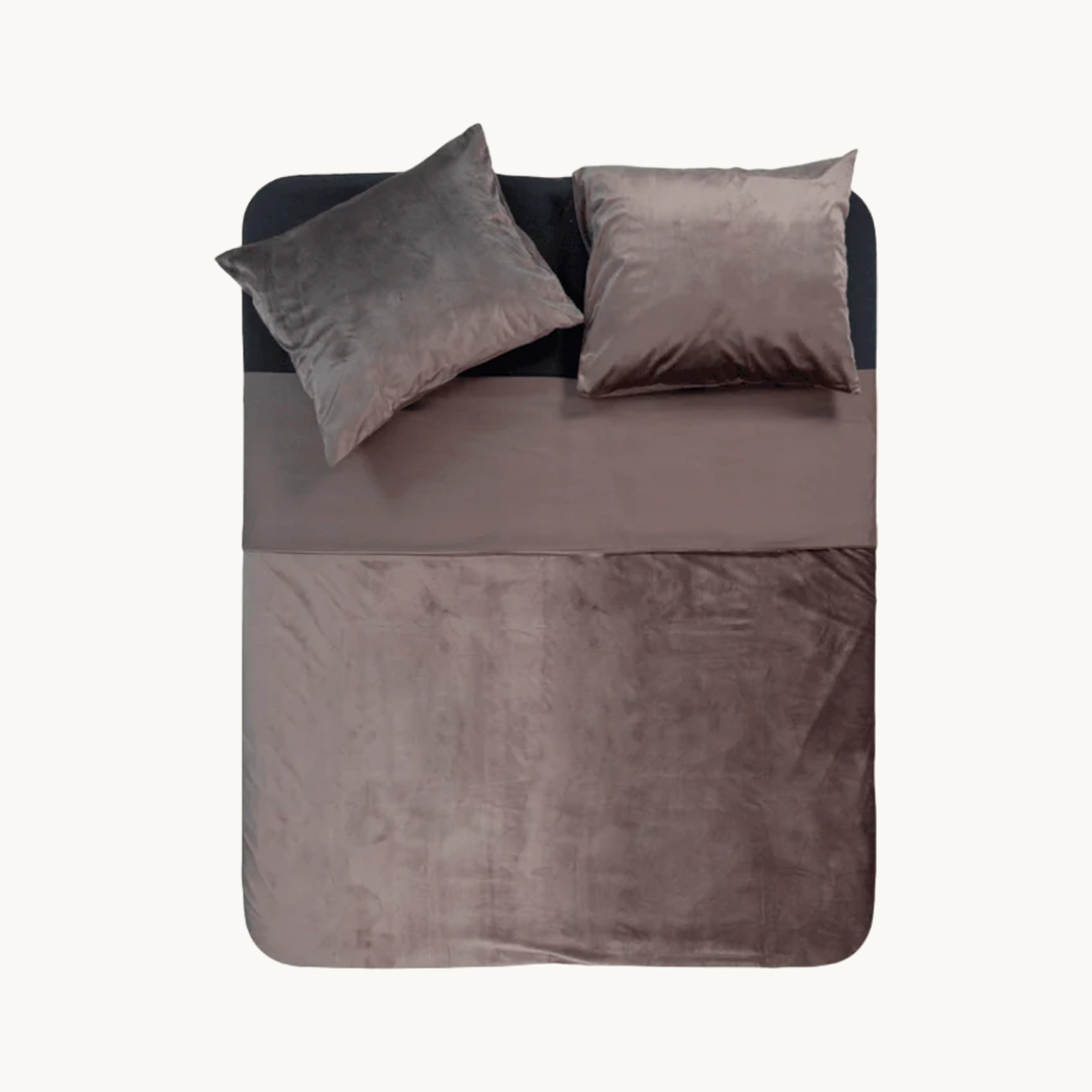 Dekbedovertrek set Velvet Taupe/Grey