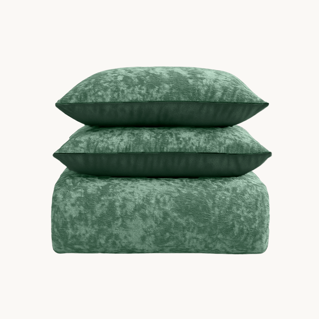 Dekbedovertrek Velvet Chenille Jade green