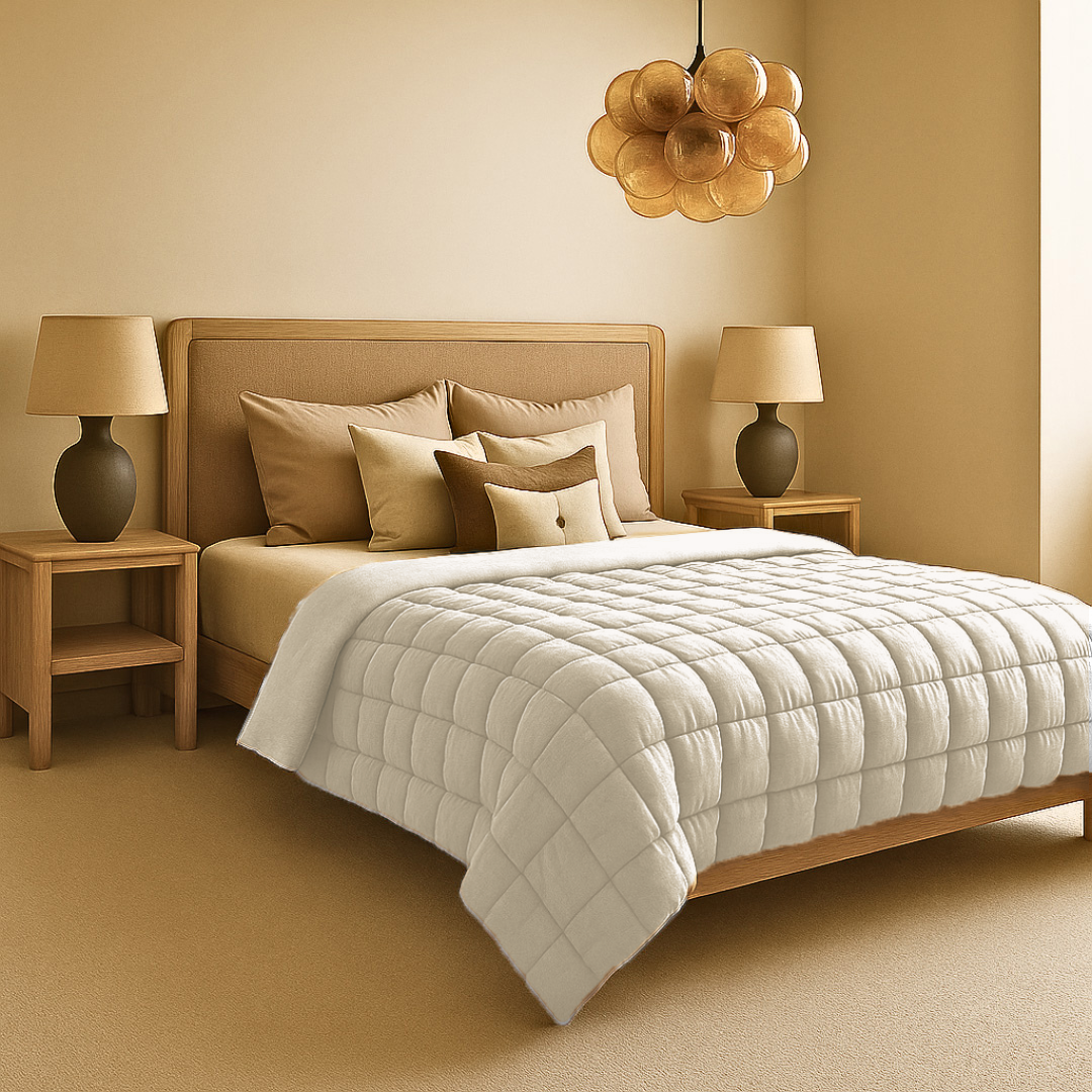 Dekbed Zonder Overtrek Fluffy Cube Antique White