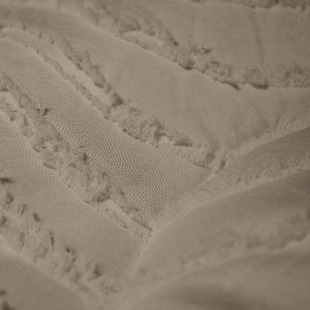 Dekbed Zonder Overtrek Japandi Waves Taupe