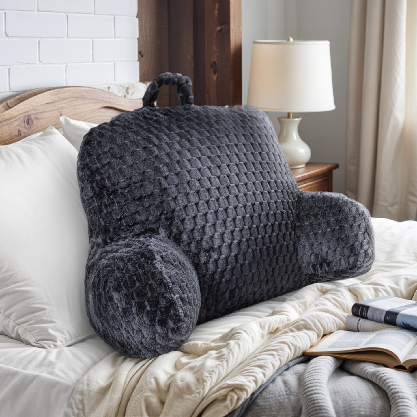 Teddy Leeskussen - Bedrest Pillow - Anthracite
