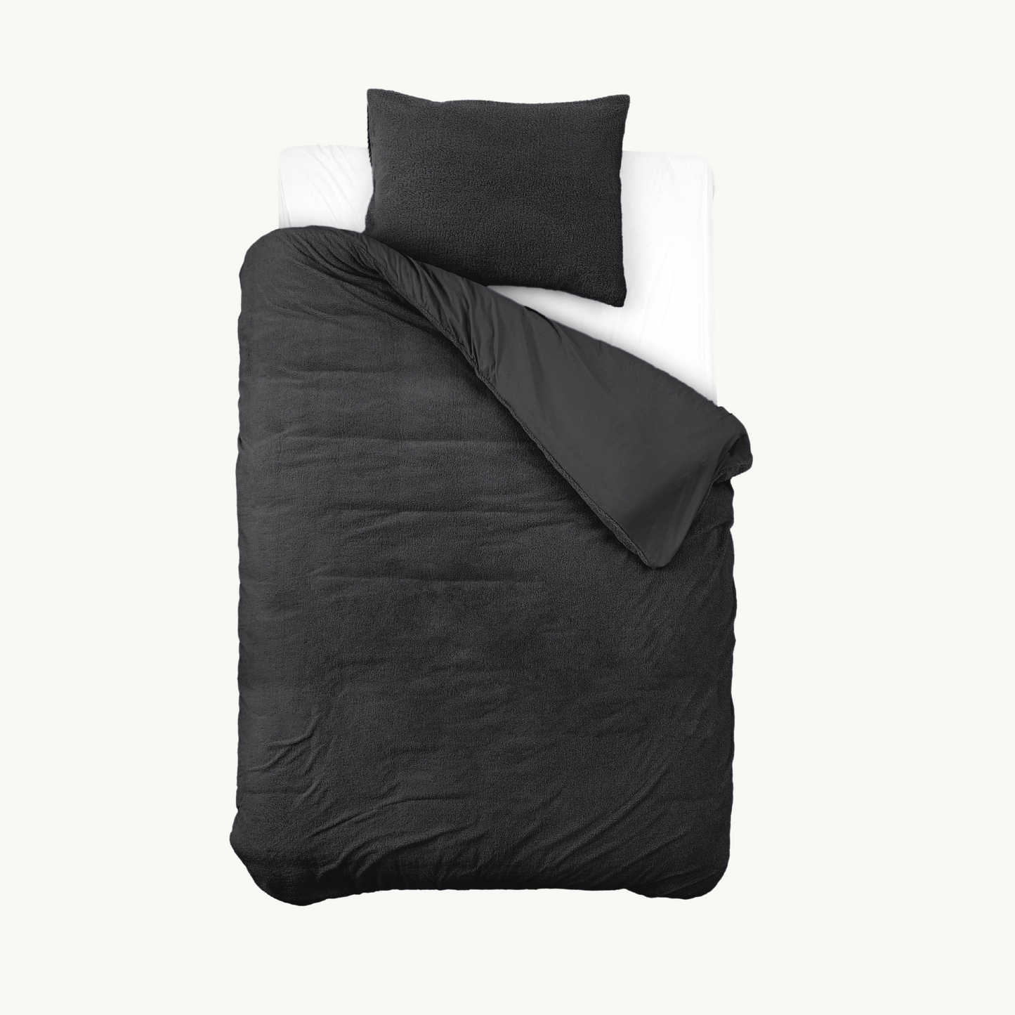 Dekbedovertrek set Teddy Katoen Mystic Anthracite