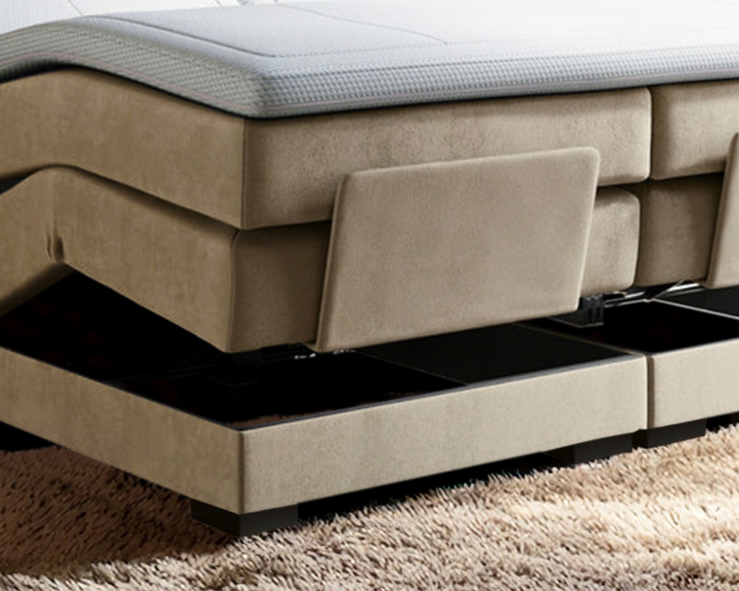 Y-NOT - Elektrische Boxspring - Lumière - Complete set - Nº29 Ivory