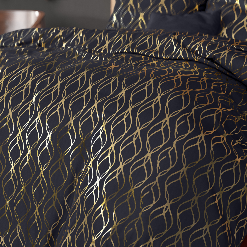 Dekbedovertrek Glam Luxe Gold Black