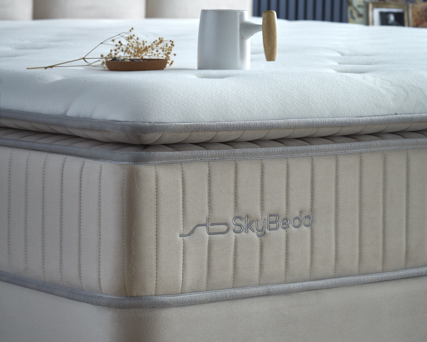 Boxspring met Opbergruimte Birdybedd - Complete set - Nº75 - Cannoli Cream