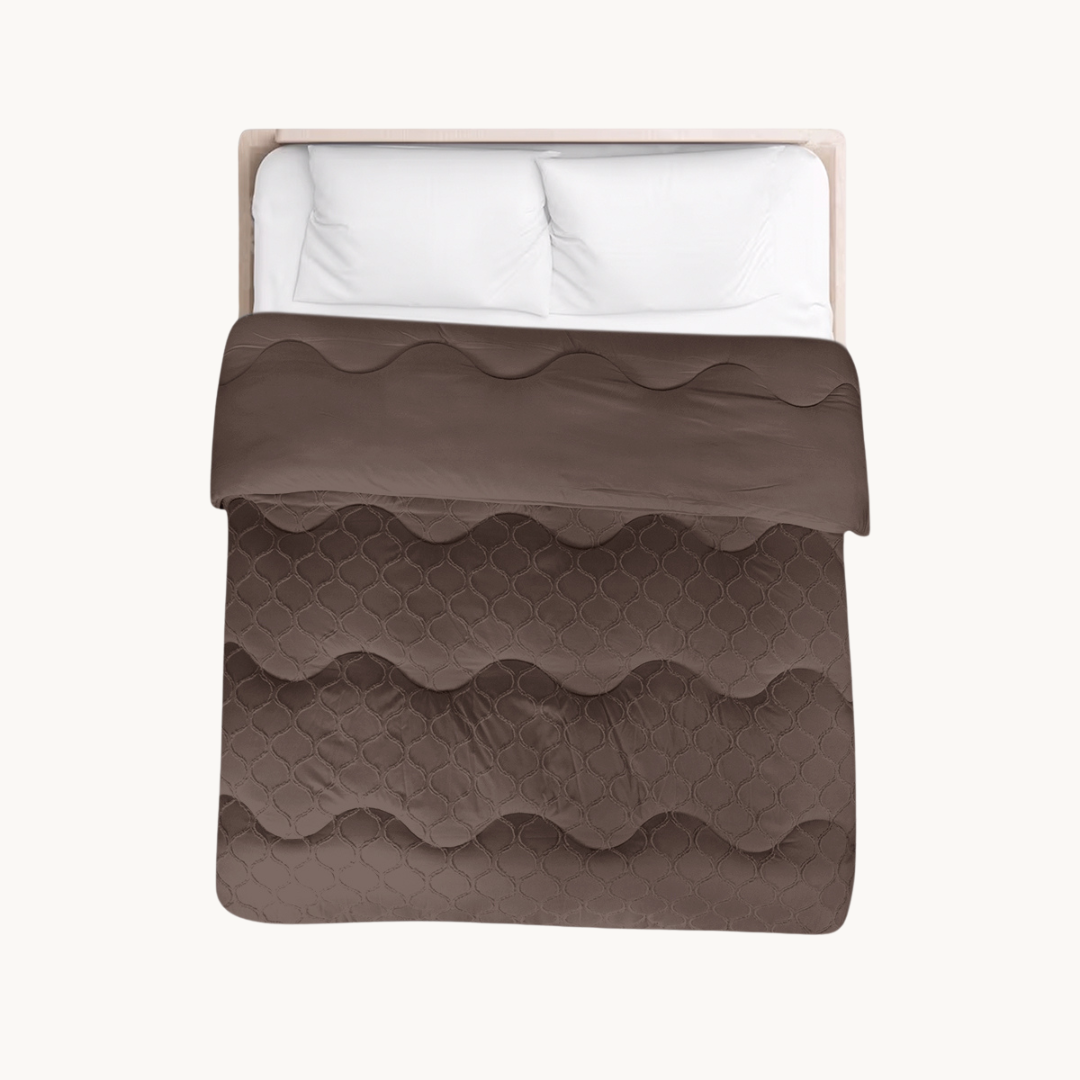 Dekbed Zonder Overtrek Japandi Curve Brown