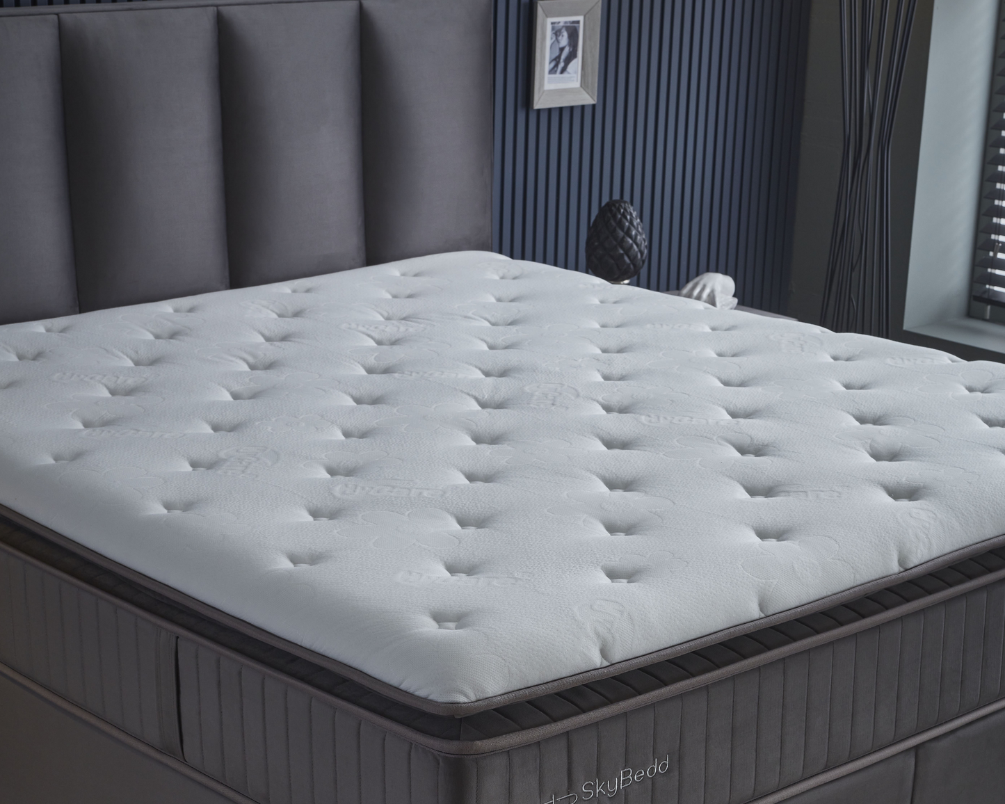 Boxspring met Opbergruimte Birdybedd - Complete set - Nº73 - Caviar Grey