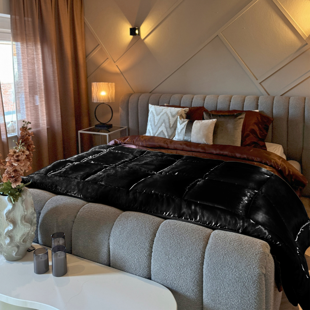 Dekbed Zonder Overtrek Satijn Jet Black