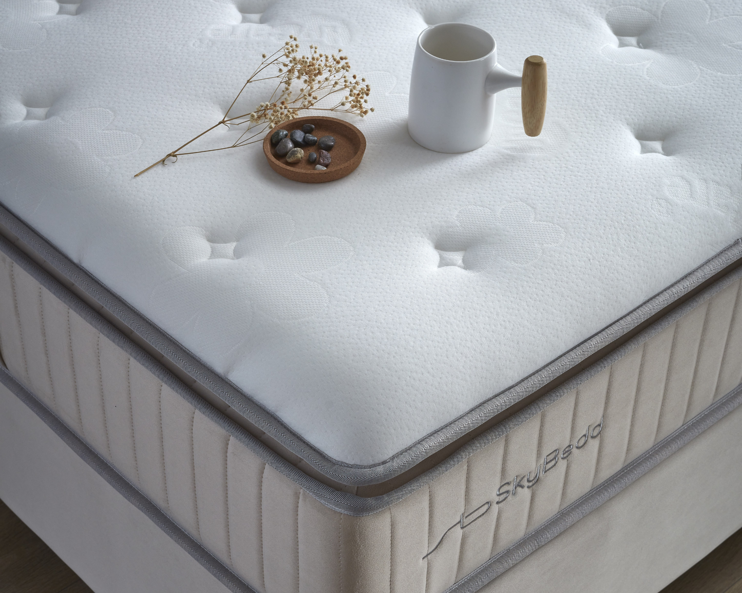 Boxspring met Opbergruimte Birdybedd - Complete set - Nº75 - Cannoli Cream
