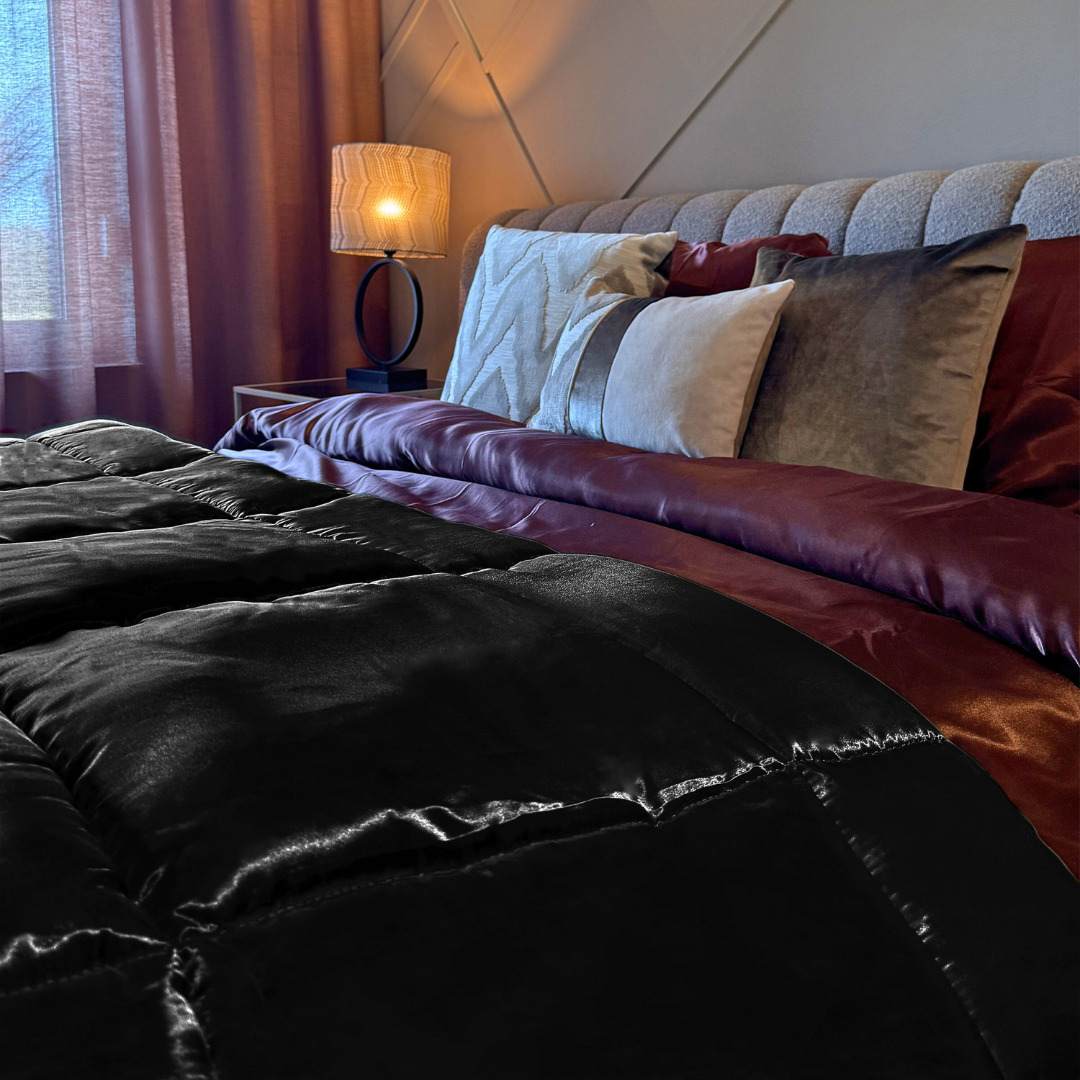 Dekbed Zonder Overtrek Satijn Jet Black