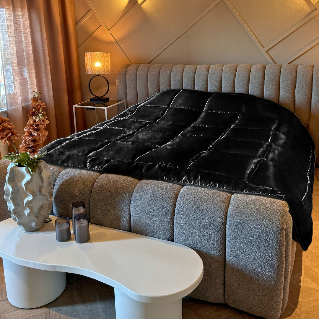 Dekbed Zonder Overtrek Satijn Jet Black