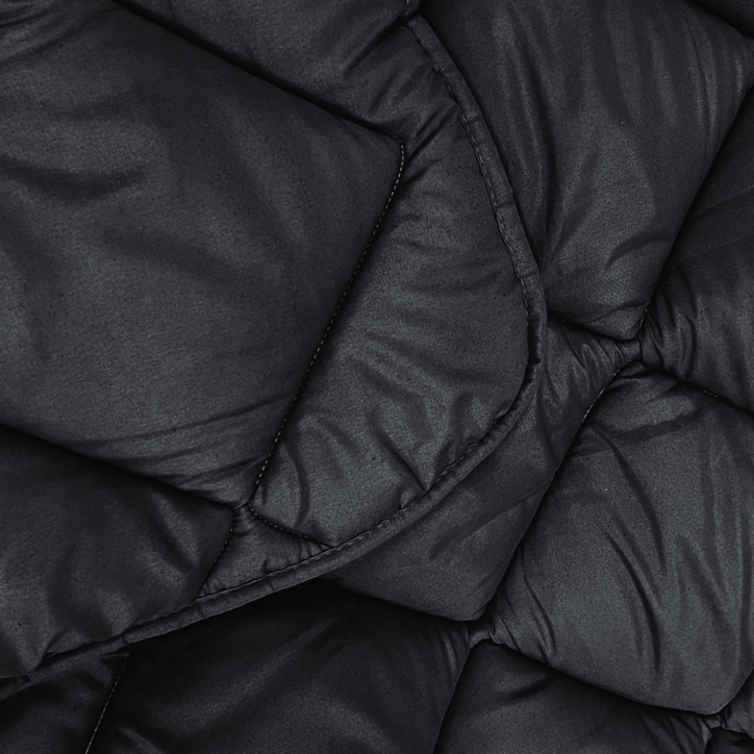 Dekbed Zonder Overtrek 4-Seizoen Mat Satijn Zwart