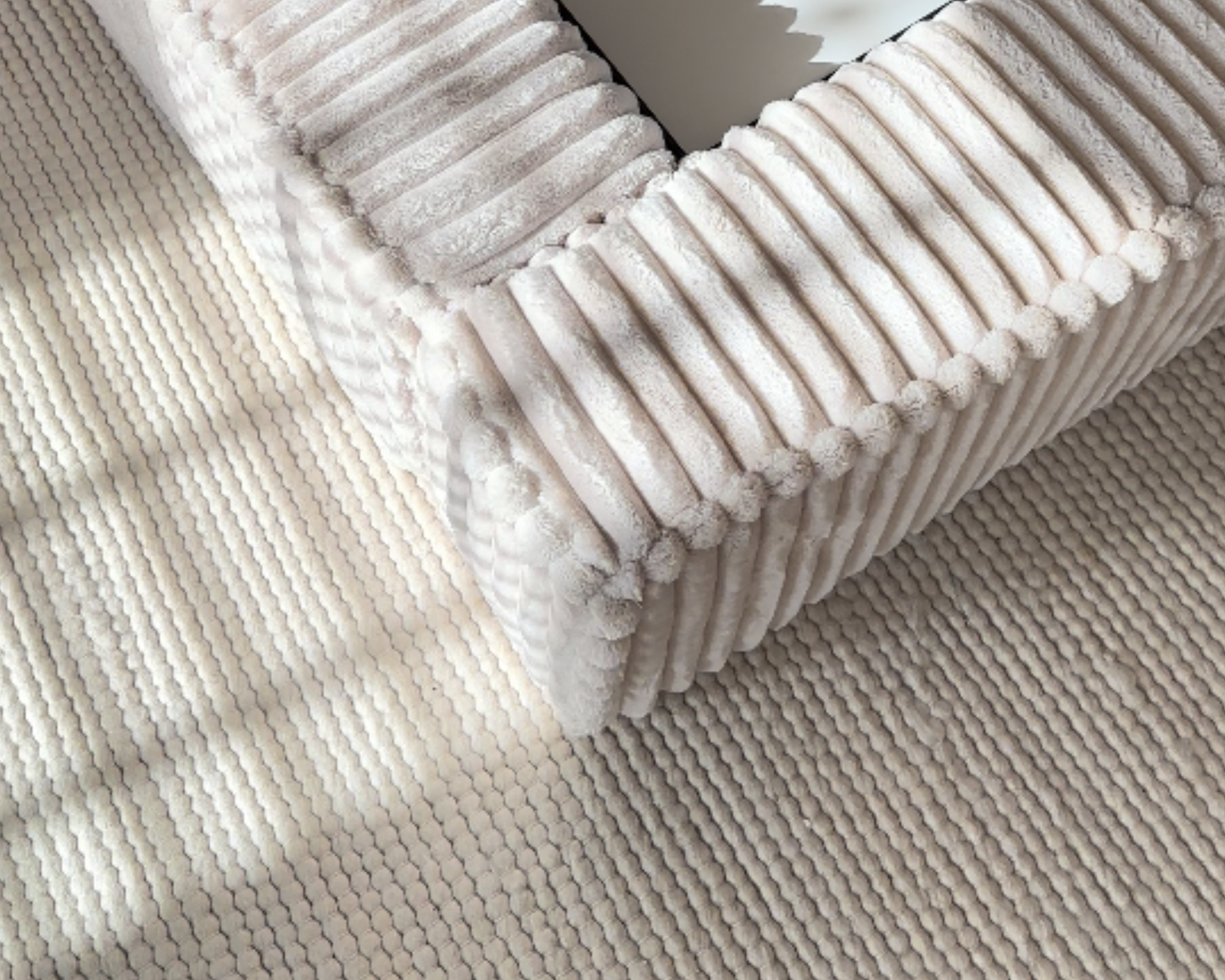 Amore Teddyrib bed met Opbergruimte + Hybrid Pocket 500 Matras - Nº28 - Pearl White