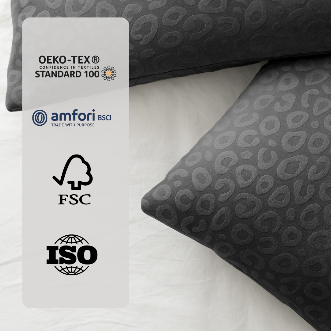 YNOT Dreambed Cloud Velvet Panther Skin Dark Grey