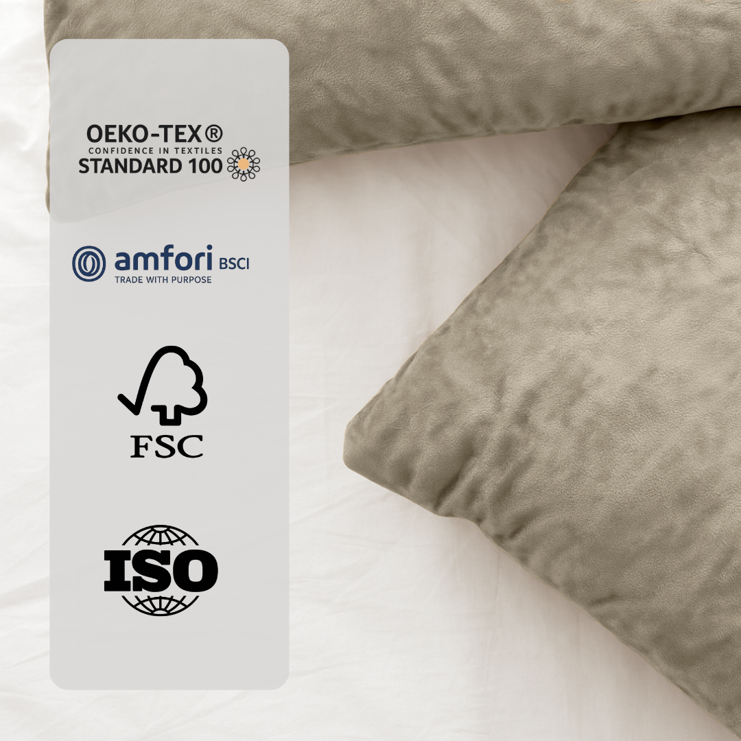 Dekbed Zonder Overtrek Velvet Chenille Taupe/Grey