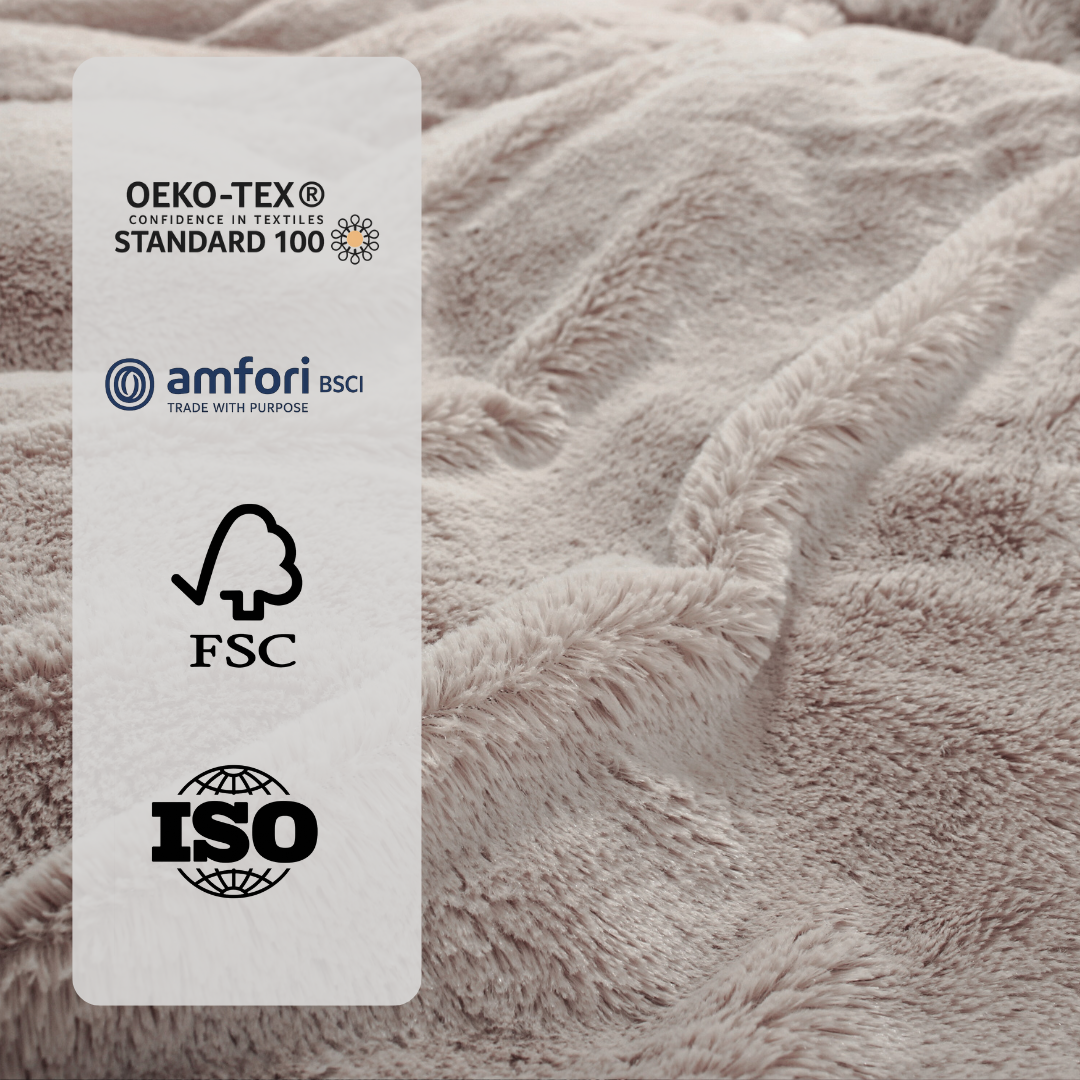 Dekbed Zonder Overtrek Teddy Fluffy™ Iced Coffee Taupe