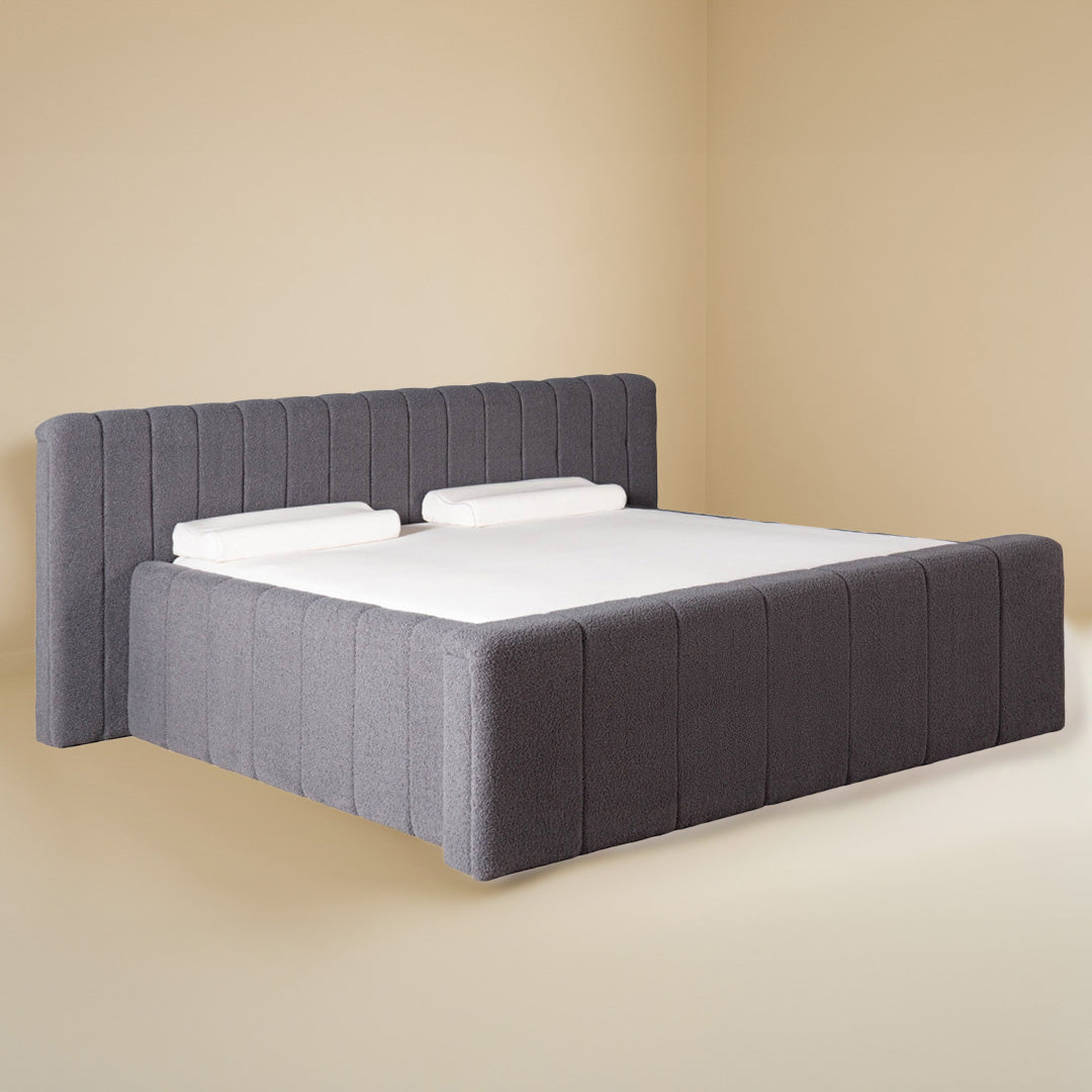 Amore Rituals Teddy bed + Hybrid Pocket 500 Matras - Nº156 - Antracite