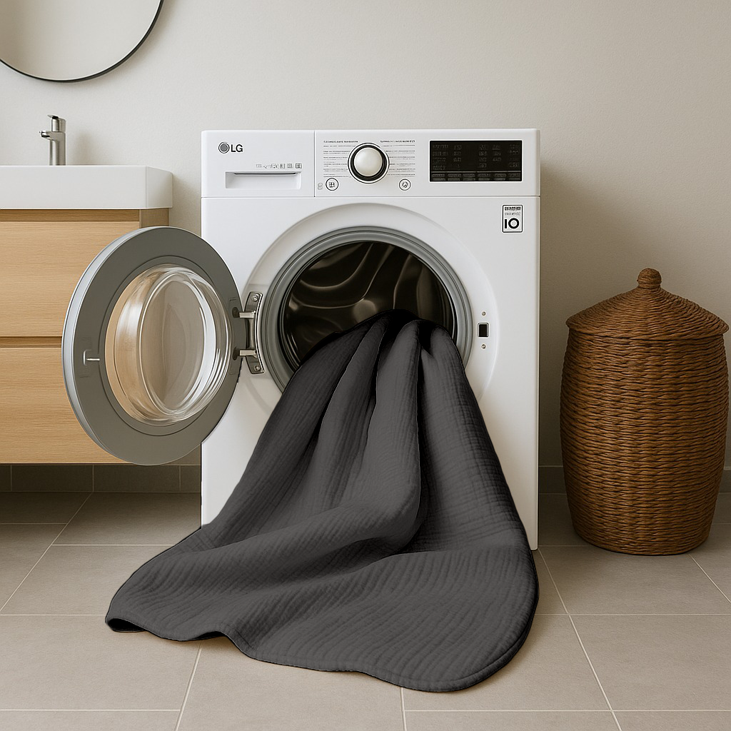 Dekbed Zonder Overtrek Micro Mousseline Antraciet