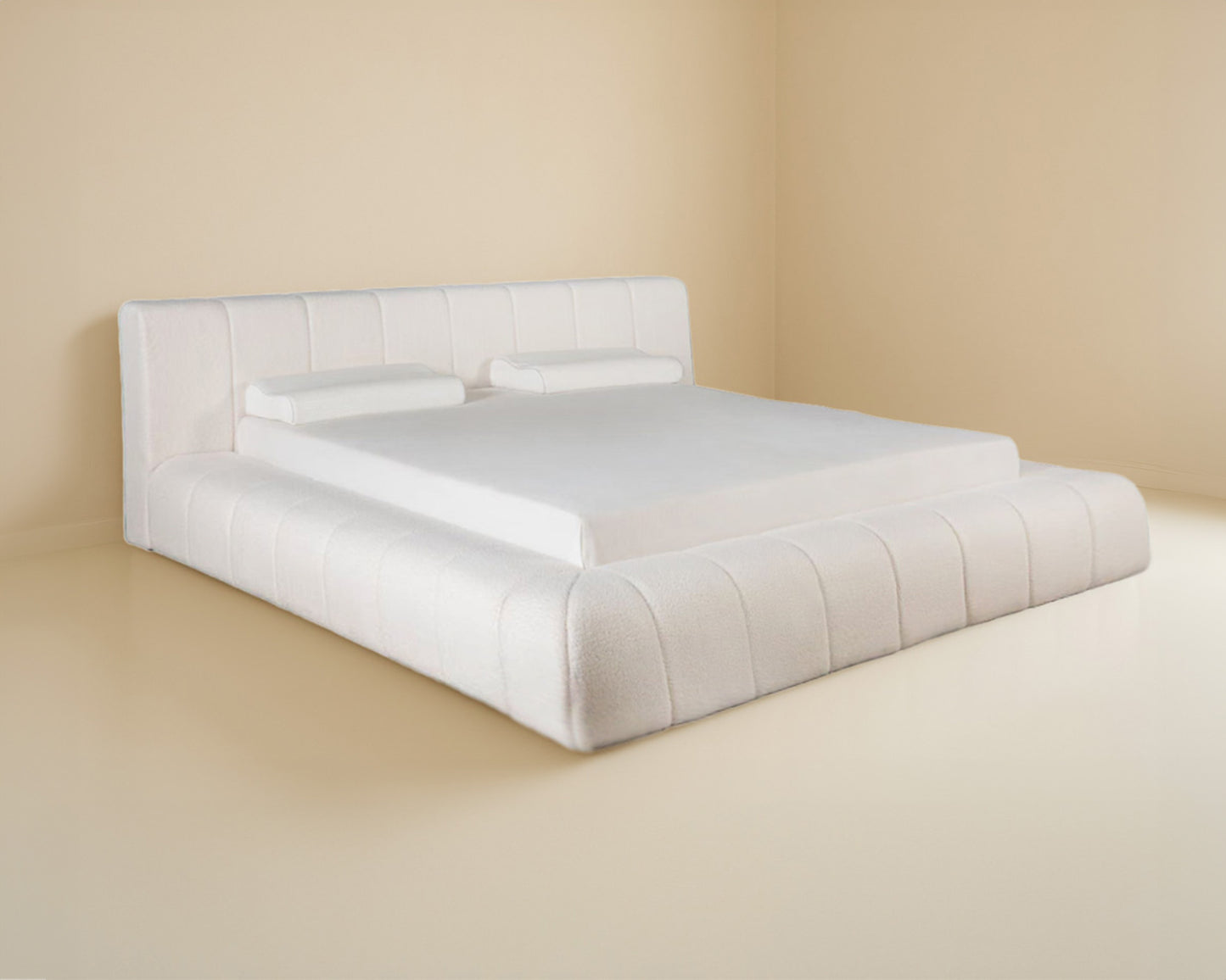 Amore Jazz Teddy bed + Hybrid Pocket 500 Matras - Nº28 - Pearl White