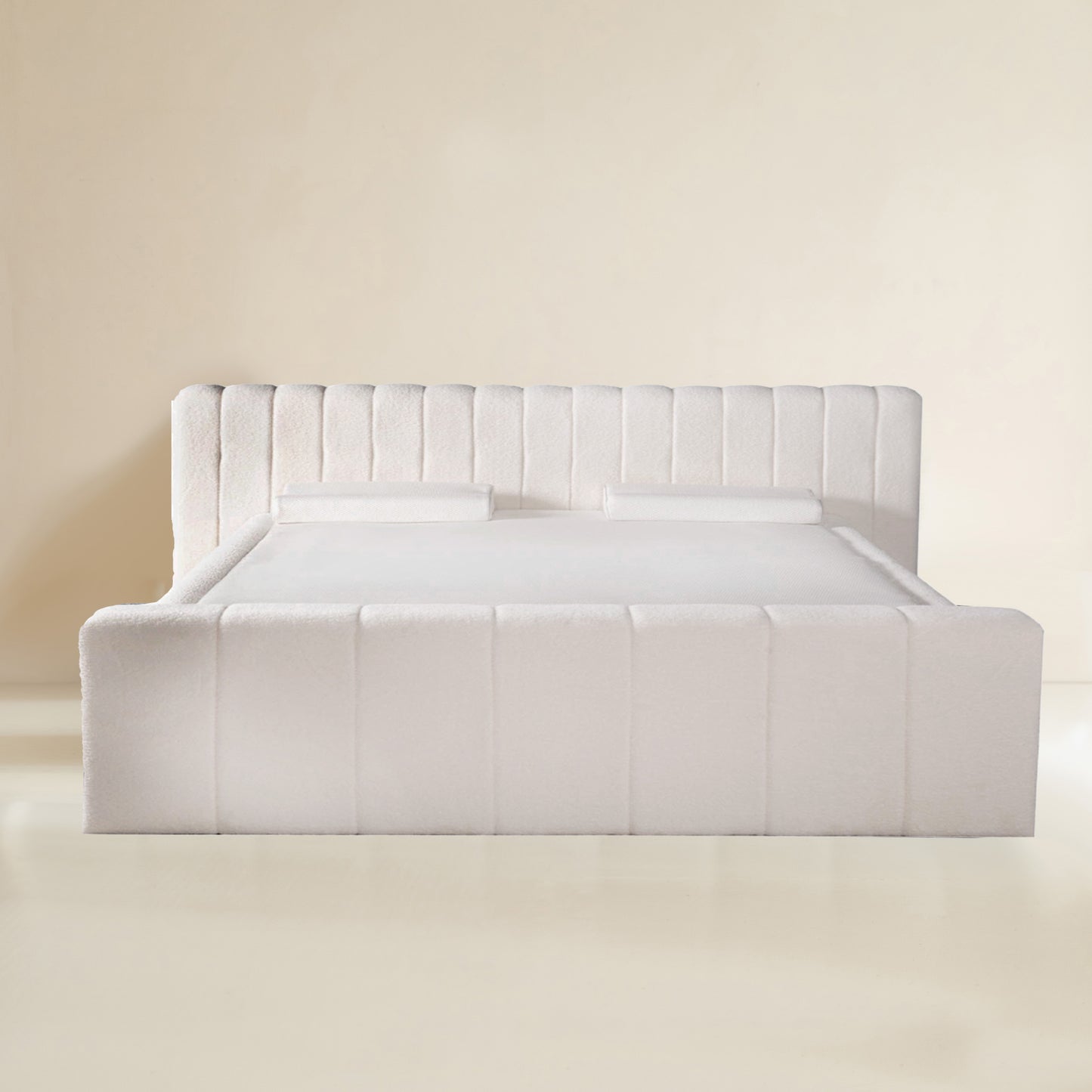 Amore Rituals Teddy bed + Hybrid Pocket 500 Matras - Nº55 - Offwhite