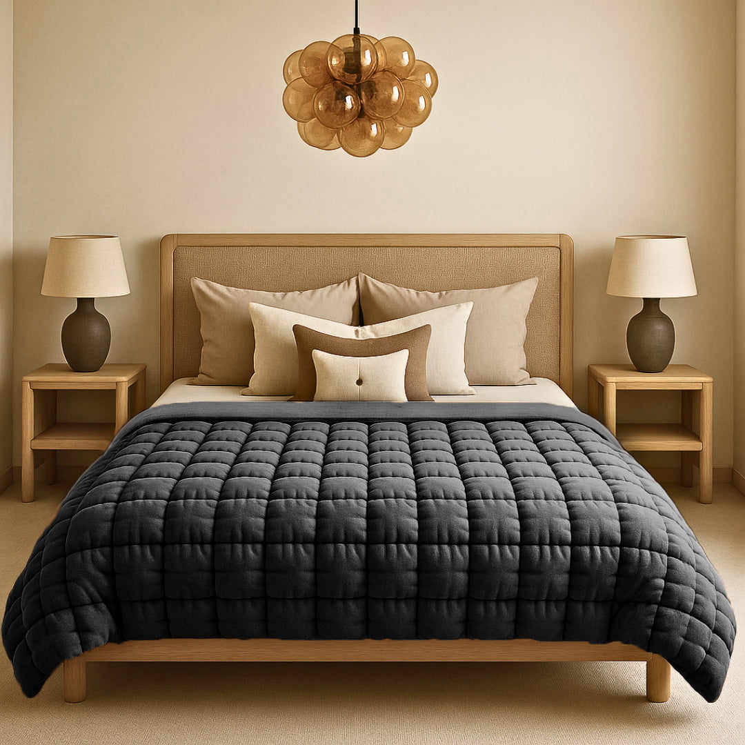 Dekbed Zonder Overtrek Fluffy Cube Jet Black