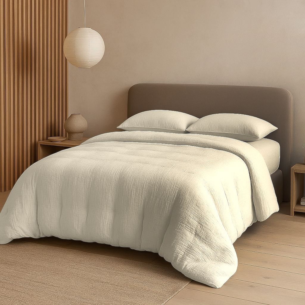 Dekbedovertrek set Micro Mousseline Creme