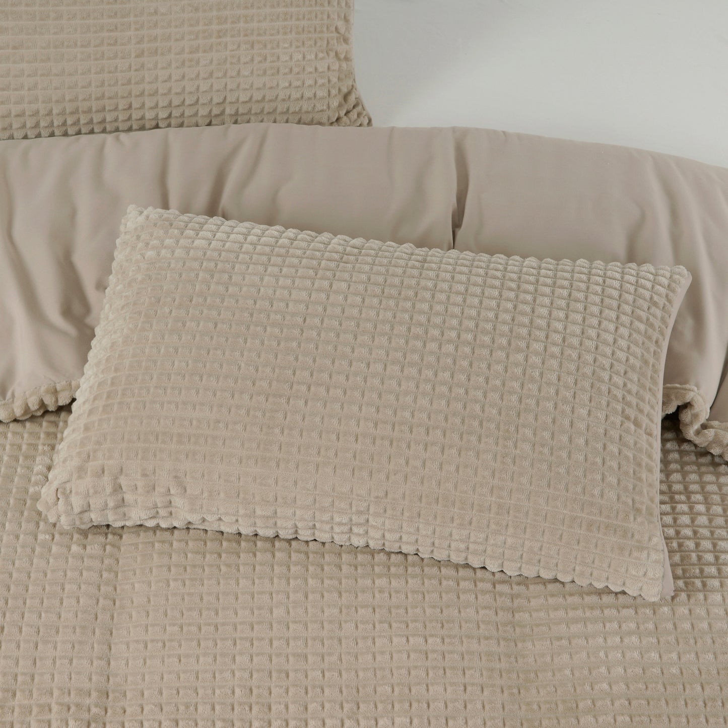 Dekbedovertrek Teddy Polar Bear Fur Iced Coffee Taupe