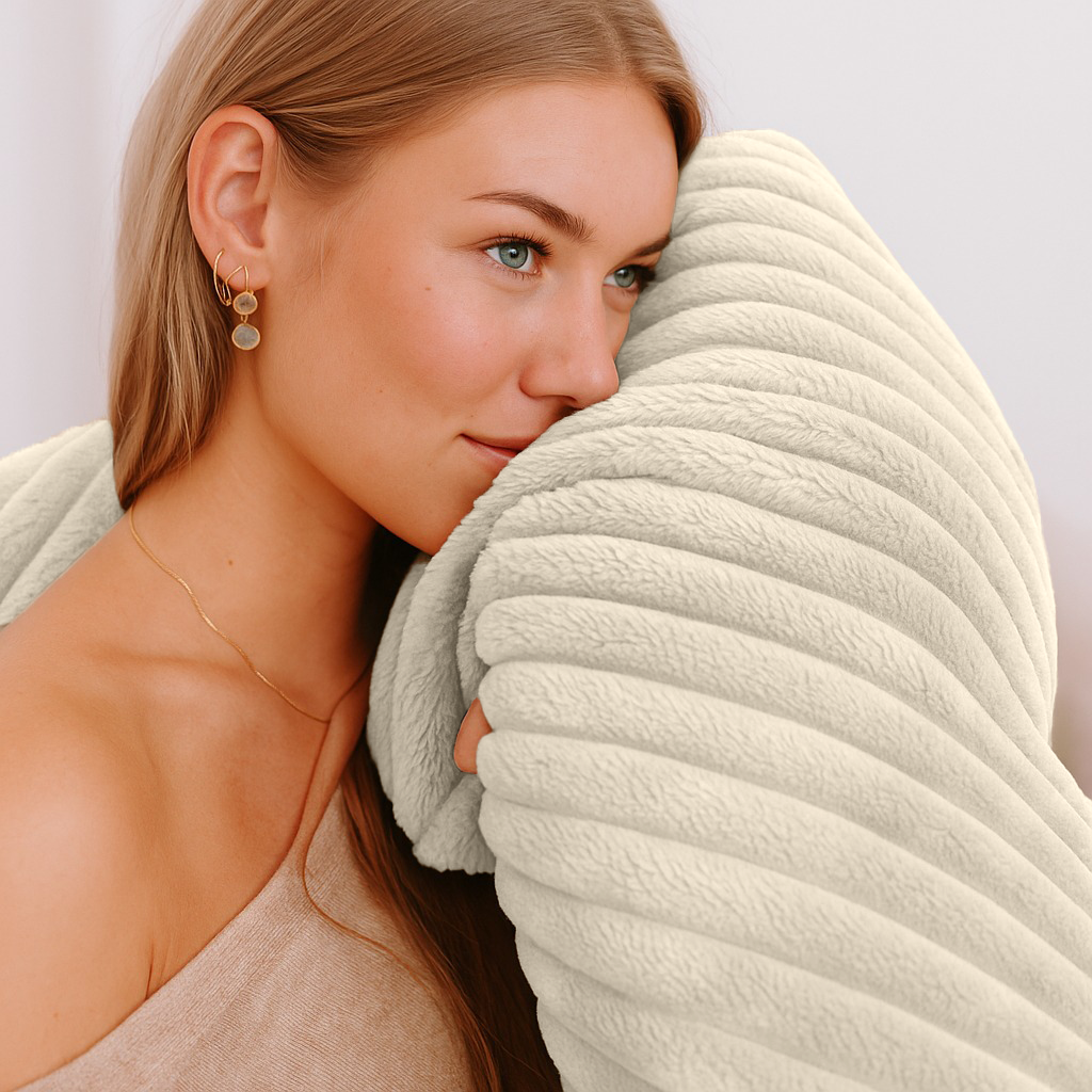 Dekbedovertrek Teddy Chunky Rib™ Cappuccino White